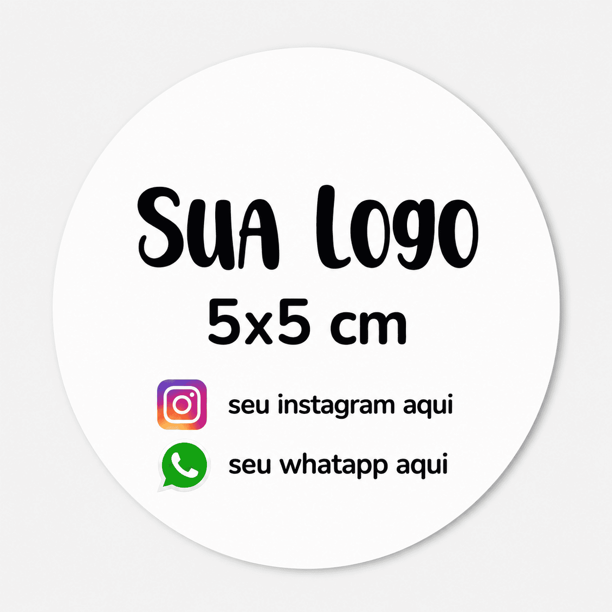 Adesivo Personalizado 5 X 5